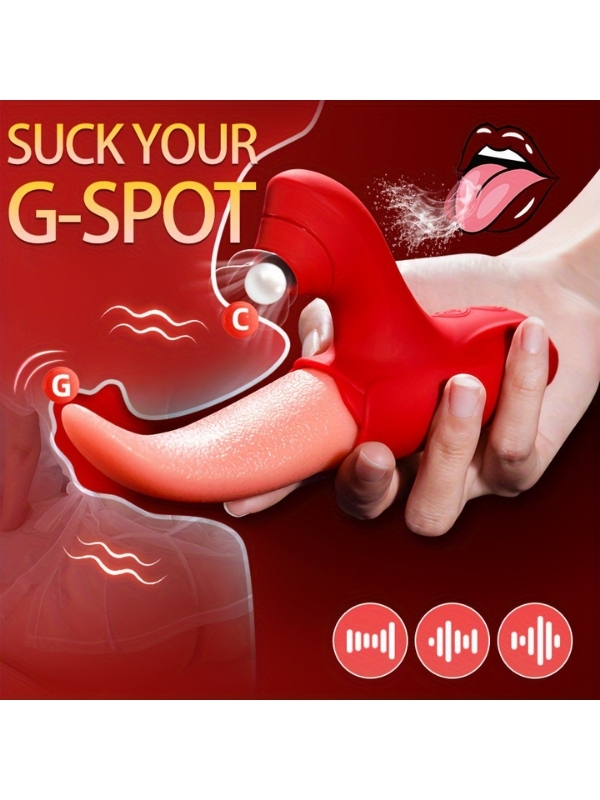 Censan 10 Modlu Dil Yalama ve Emiş Vibratörü – G Noktası, Klitoris ve Meme Ucu Uyarıcı