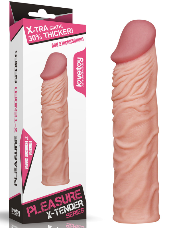 Censan Add 2&quot; Pleasure X Tender Penis Sleeve Flesh