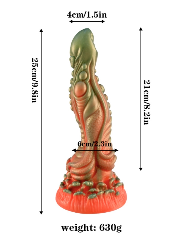 Censan Kırmızı Yeşil Canavar Dildo Model 5