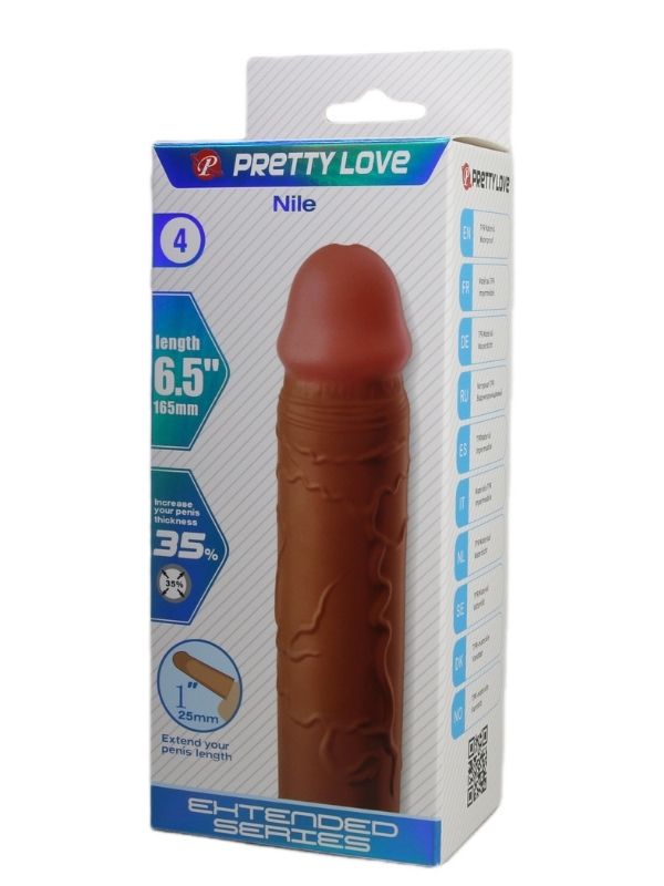 Censan Nile Gerçek Hissiyatlı Uzatıcı Penis Kılıfı Brown