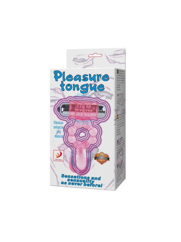Censan Plasure Tongue Titreşimli Klitoris Uyarıcılı Şeffaf Penis Kılıfı
