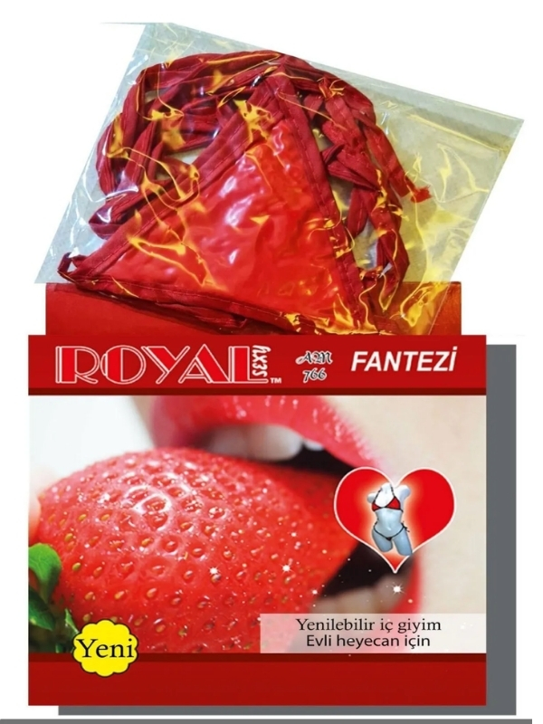 Censan Royal Yenilebilir Tanga Sütyen Çilek Aromalı