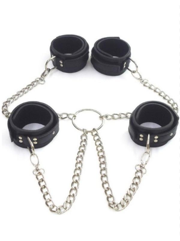 Censan Siyah Deri El Ayak Kelepçesi