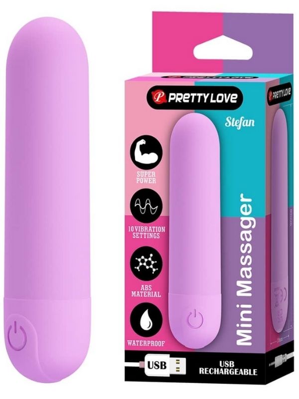 Censan Stefan Mini Massager Bullet Vibratör Mor