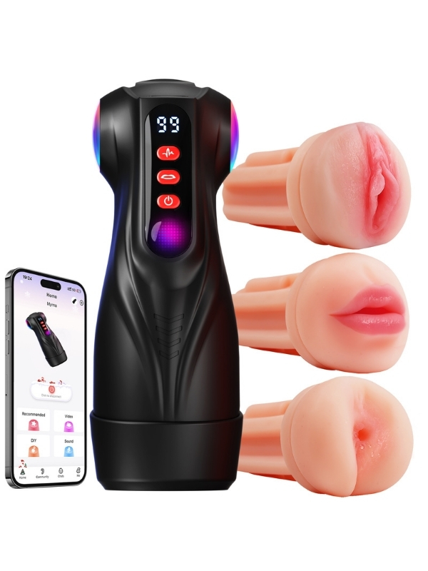 Censan Uoffile Erkek Mastürbatörü – 3 Değiştirilebilir Kılıf, 9 Emiş &amp; 9 Titreşim Modu